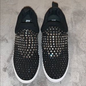 STEVE MADDEN: Bedazzled Slip-on Sneakers